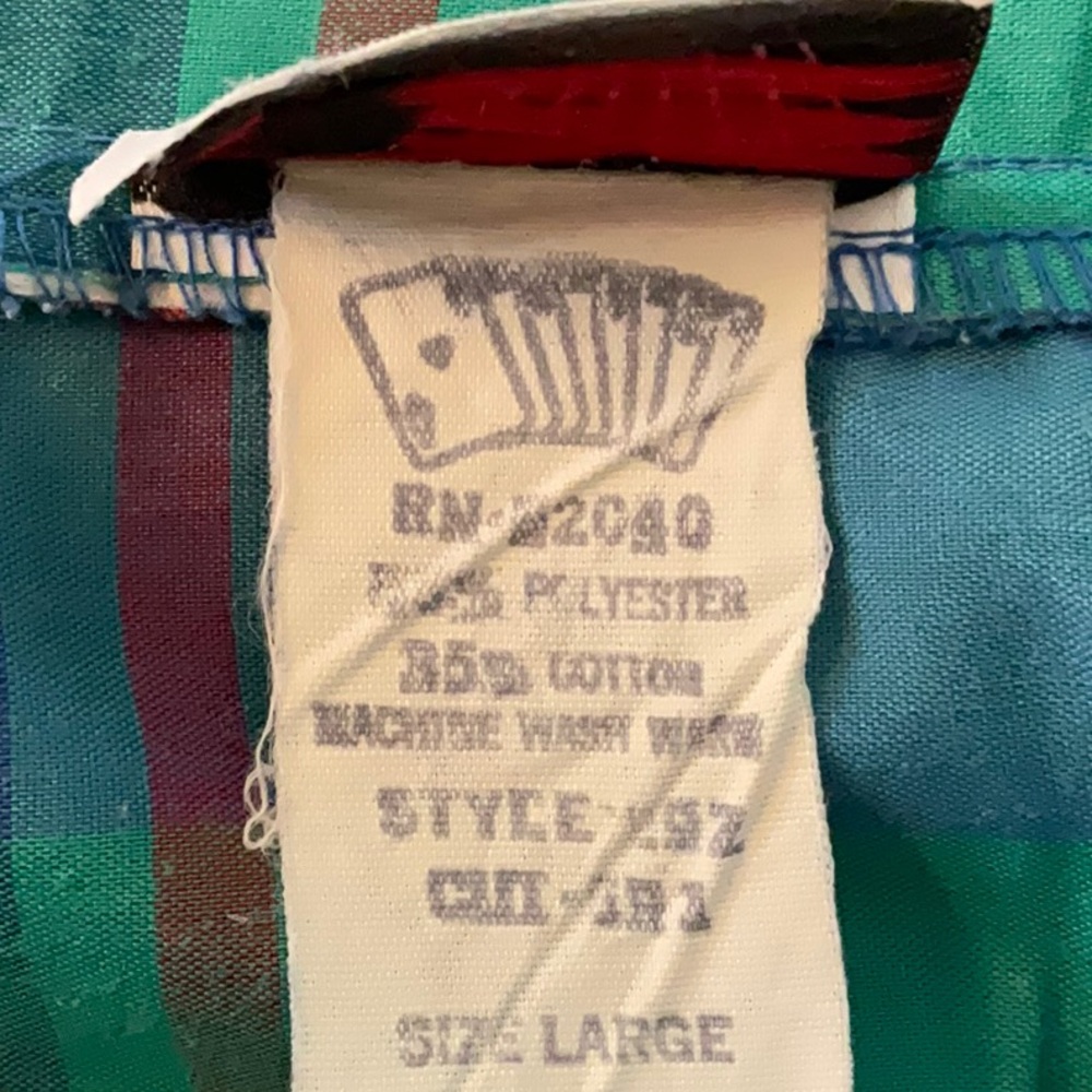 Vintage late 70s/early 80s plaid wrap skirt with ruffle - Picture 5 of 7